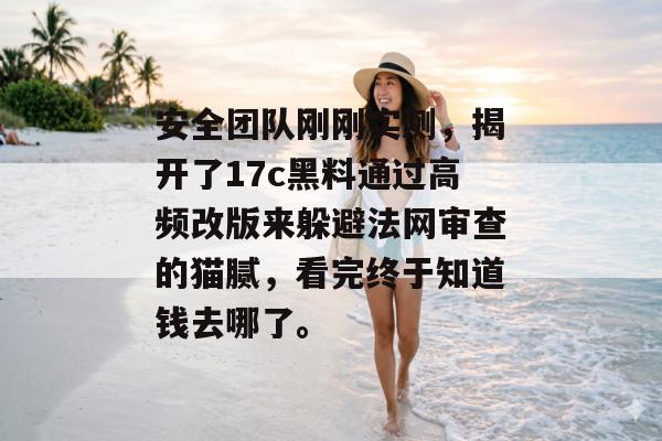 安全团队刚刚实测，揭开了17c黑料通过高频改版来躲避法网审查的猫腻，看完终于知道钱去哪了。